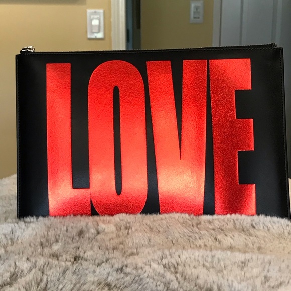 GIVENCHY leather LOVE clutch - Picture 3 of 13